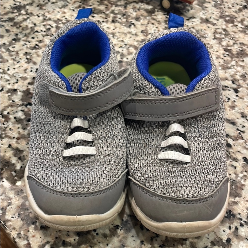 Gray and Blue Kids Shoes